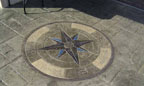 Decorative Stamped Concrete Compass