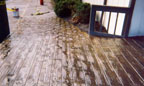 Wood Pattern Stamped Concrete Handicap Ramp at Rivals Sports Bar in Middleburg Height