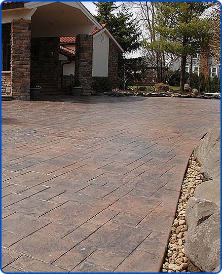 stamped concrete driveway