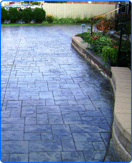 stamped concrete driveway