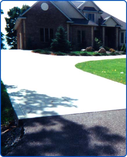 traditional concrete driveway