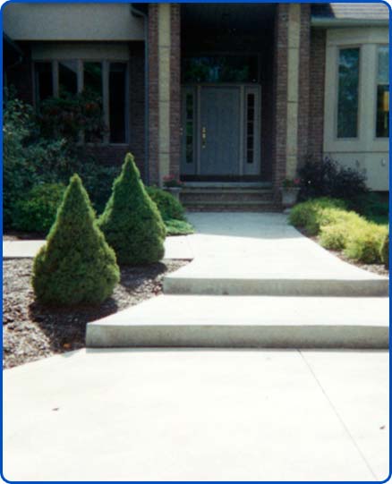 traditional concrete sidewalk