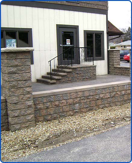 concrete wall and stairs